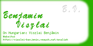benjamin viszlai business card